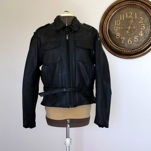 Womens Harley Black Leather Biker Jacket